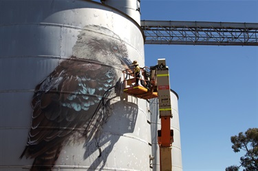 Painting Goroke silos b